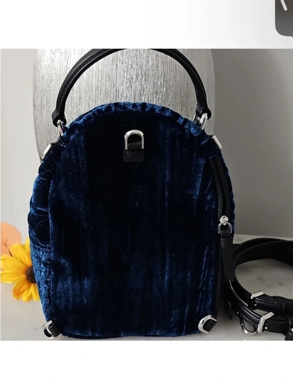 Kate Spade New York Briar Lane quilted crushed velvet mini convertible backpack